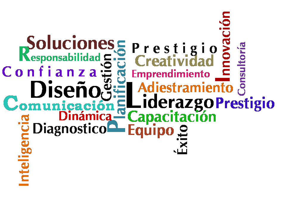 Nube de palabras del liderazgo